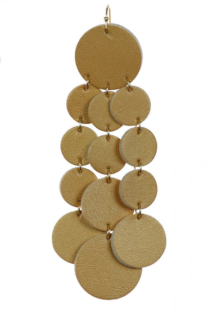 Cercei Confetti - Auriu metalic