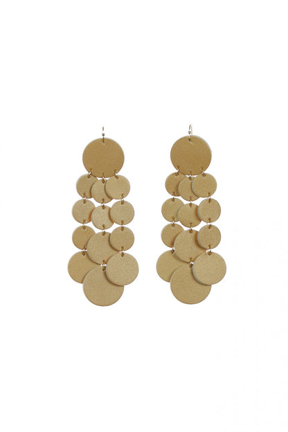 Cercei Confetti - Auriu metalic