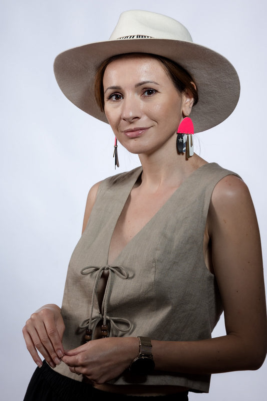 Cercei din piele