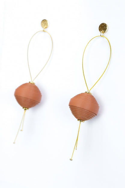 Cercei Leatherbonbon Plutitor - Caramiziu