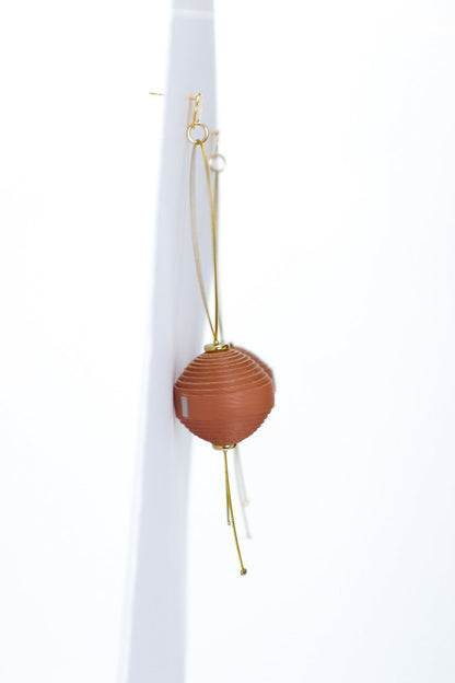 Cercei Leatherbonbon Plutitor - Caramiziu