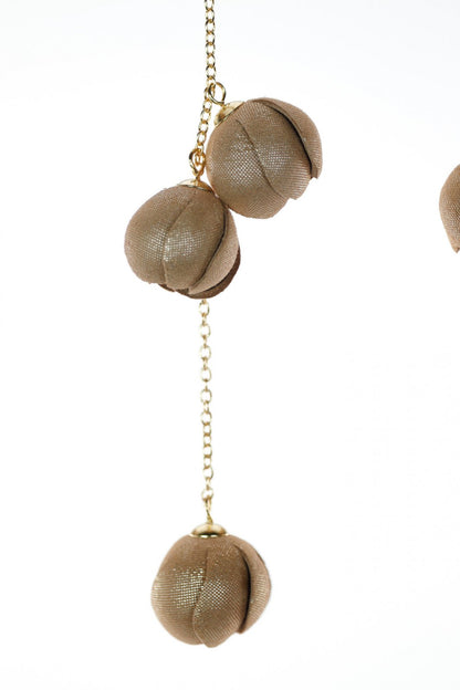 Cercei model floral din piele