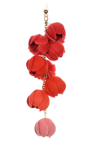 Cercei Ecouri Florale - Degrade Rosu