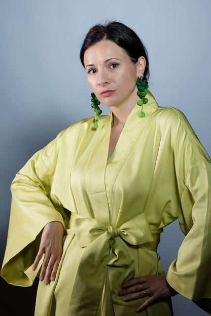 Cercei Ecouri Florale - Degrade Verde