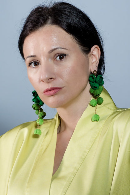 Cercei Ecouri Florale - Degrade Verde