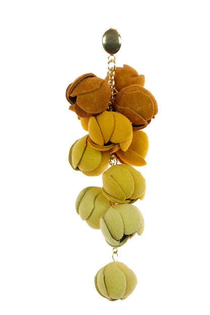 Cercei Ecouri Florale - Galben + Mustar