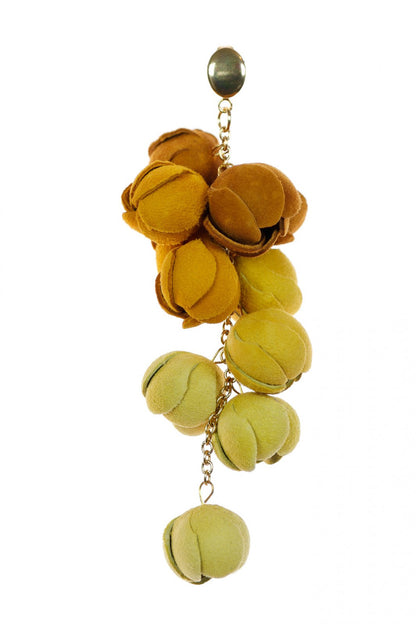 Cercei Ecouri Florale - Galben + Mustar