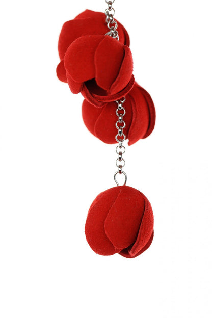 Cercei Ecouri Florale - Rosu