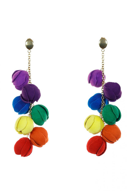 Cercei piele Multicolori