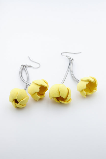 Cercei Floare de luna - Galben