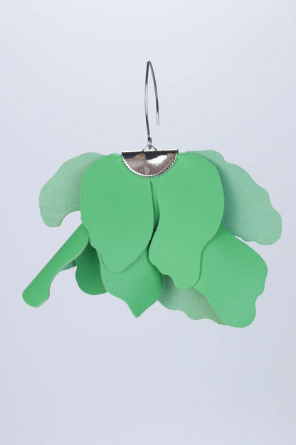 Cercei floare mare - Verde