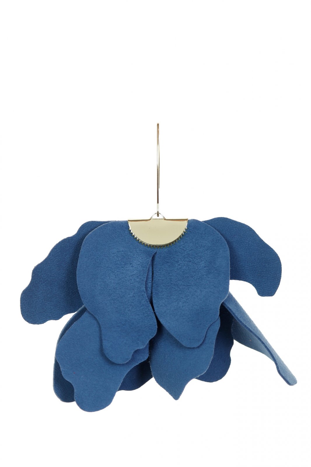 Cercei floare mare - Albastru Navy