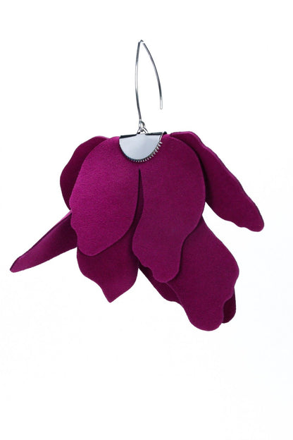 Cercei floare mare - Plum Caspia