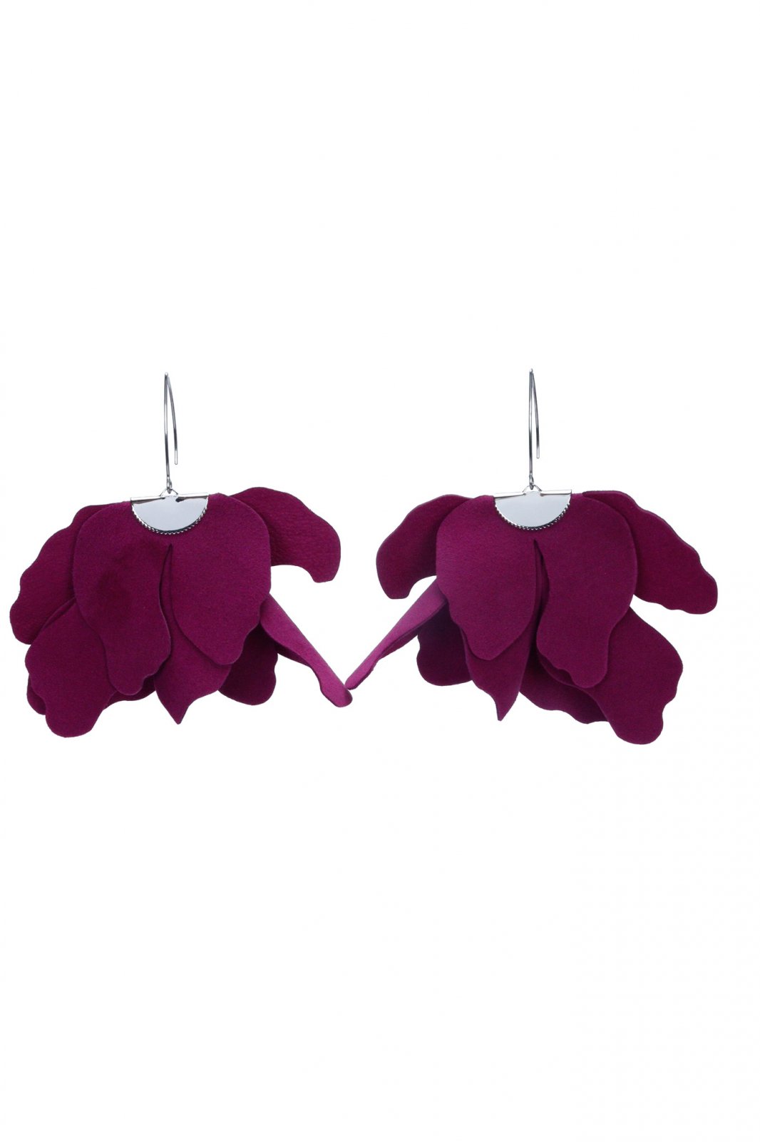 Cercei floare mare - Plum Caspia