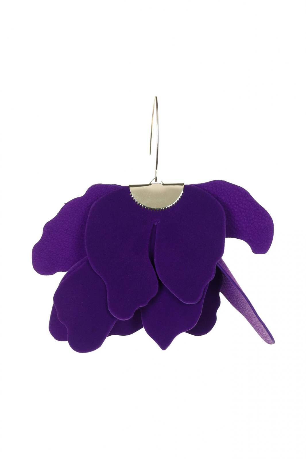 Cercei floare mare - Violet intens