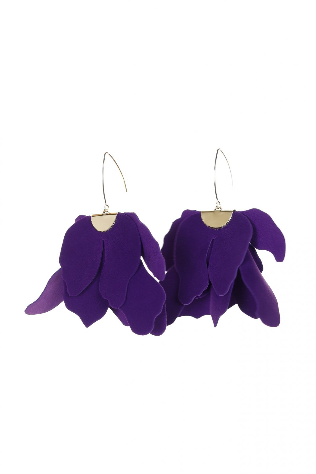 Cercei floare mare - Violet intens