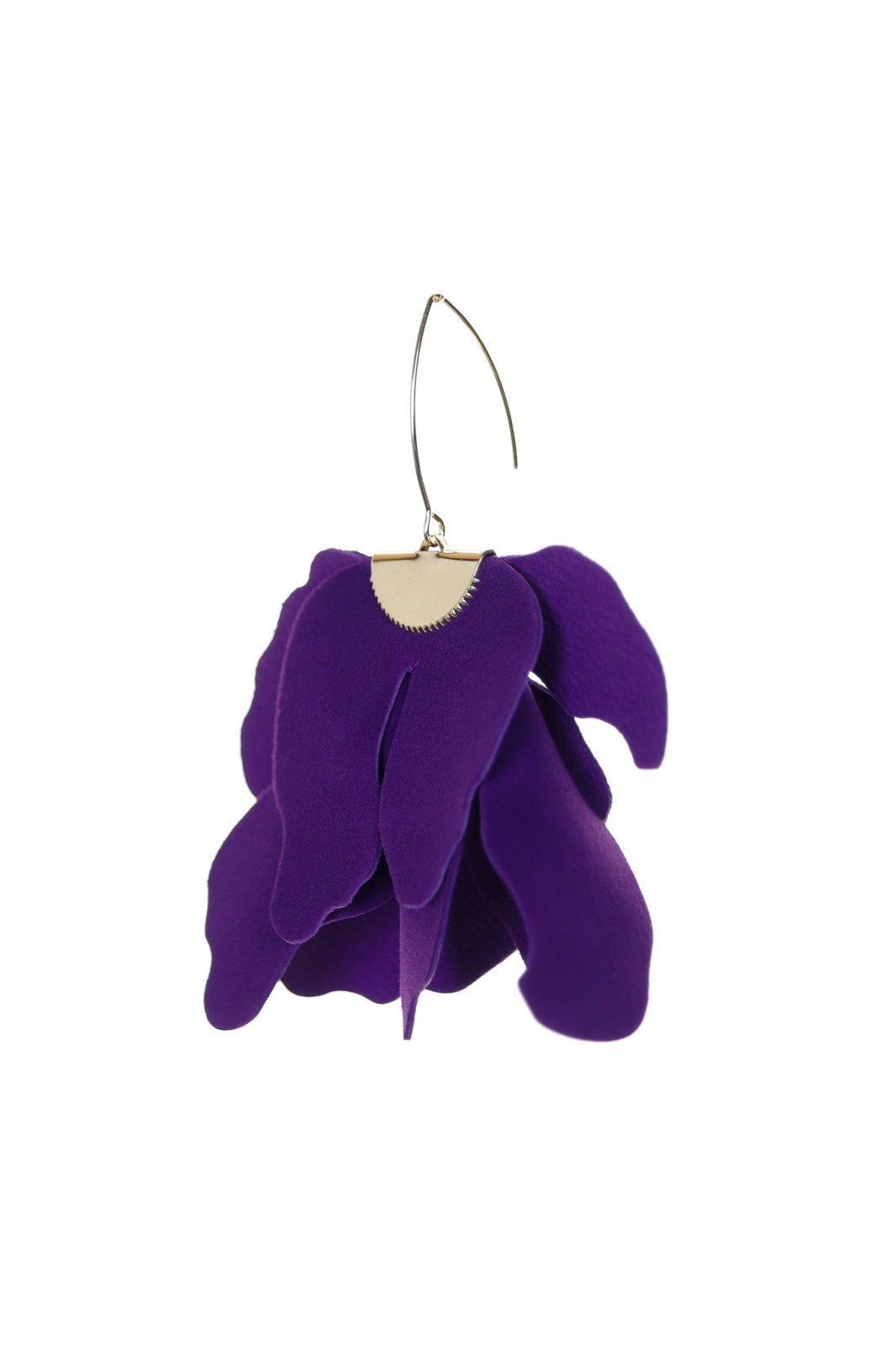 Cercei floare mare - Violet intens