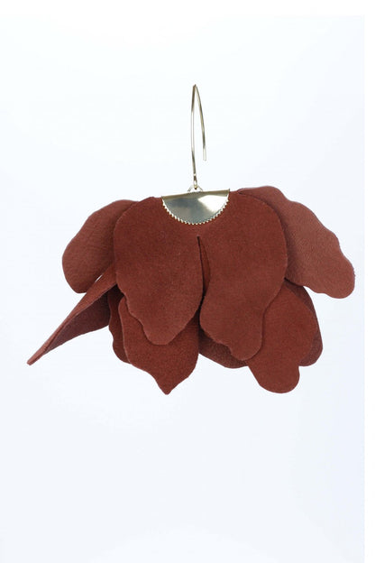 Cercei floare mare - Maro