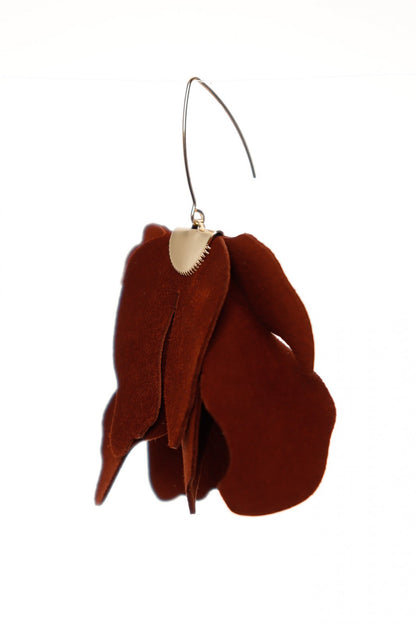 Cercei floare mare - Chocolate