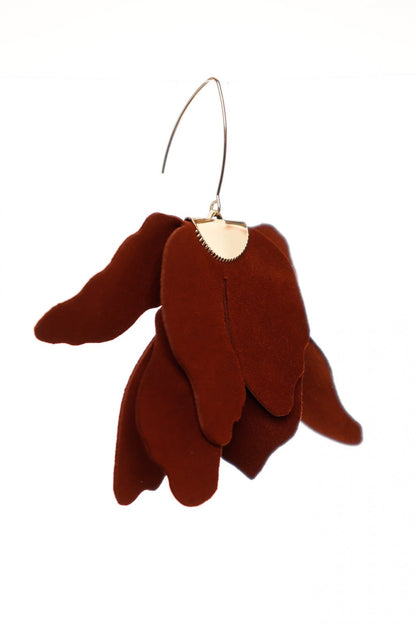 Cercei floare mare - Chocolate