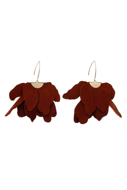 Cercei floare mare - Chocolate