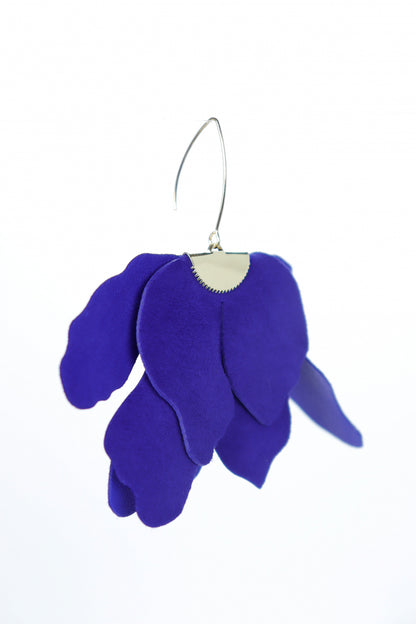 Cercei floare mare - Indigo