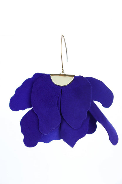 Cercei floare mare - Indigo