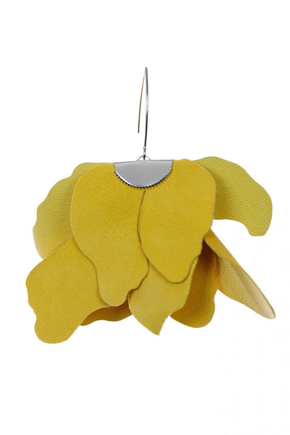 Cercei floare mare - Galben
