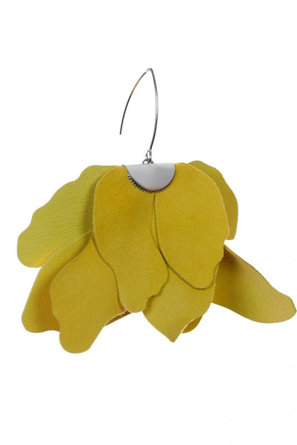 Cercei floare mare - Galben
