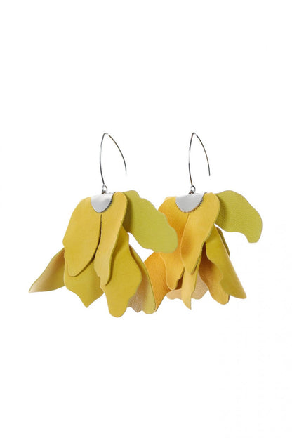 Cercei floare mare - Galben