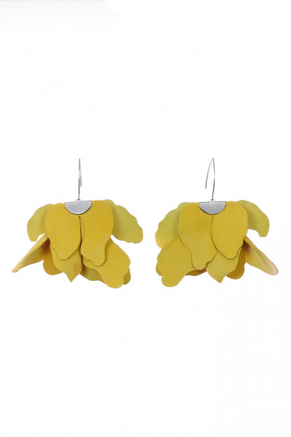 Cercei floare mare - Galben