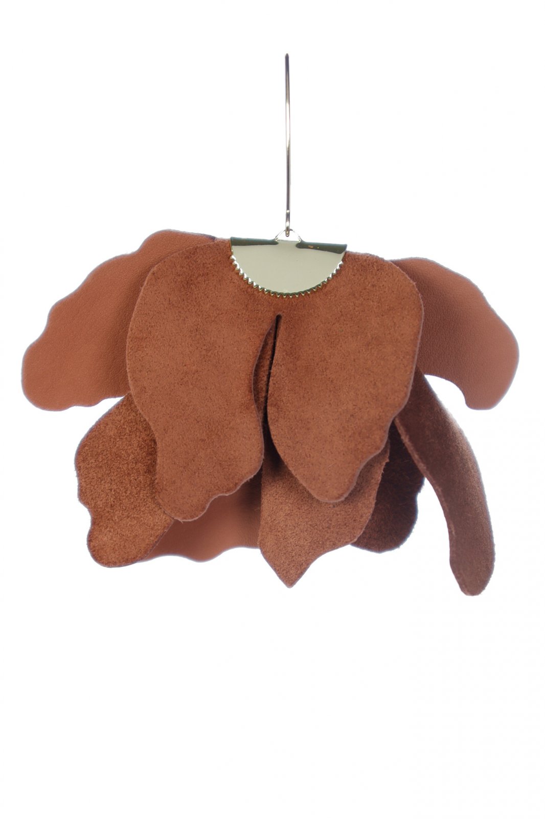 Cercei floare mare - Mocha mousse