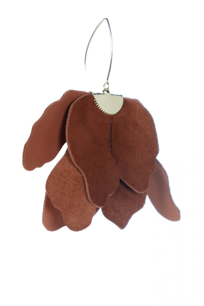 Cercei floare mare - Mocha mousse