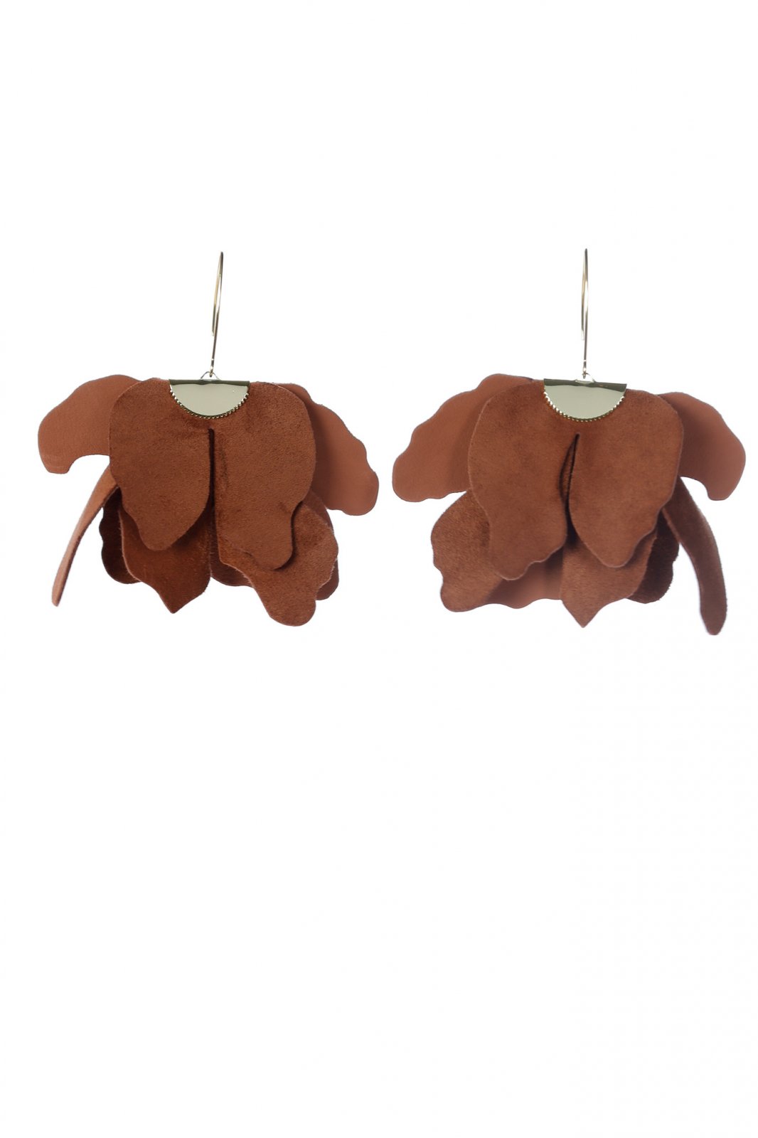 Cercei floare mare - Mocha mousse