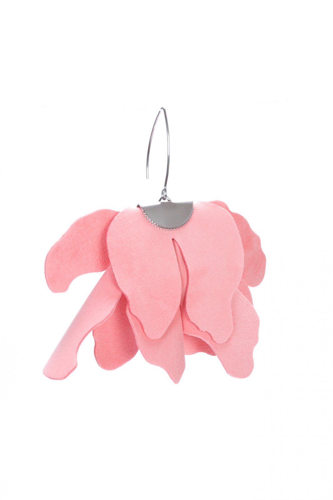 Large flower earrings - Geranium Pink