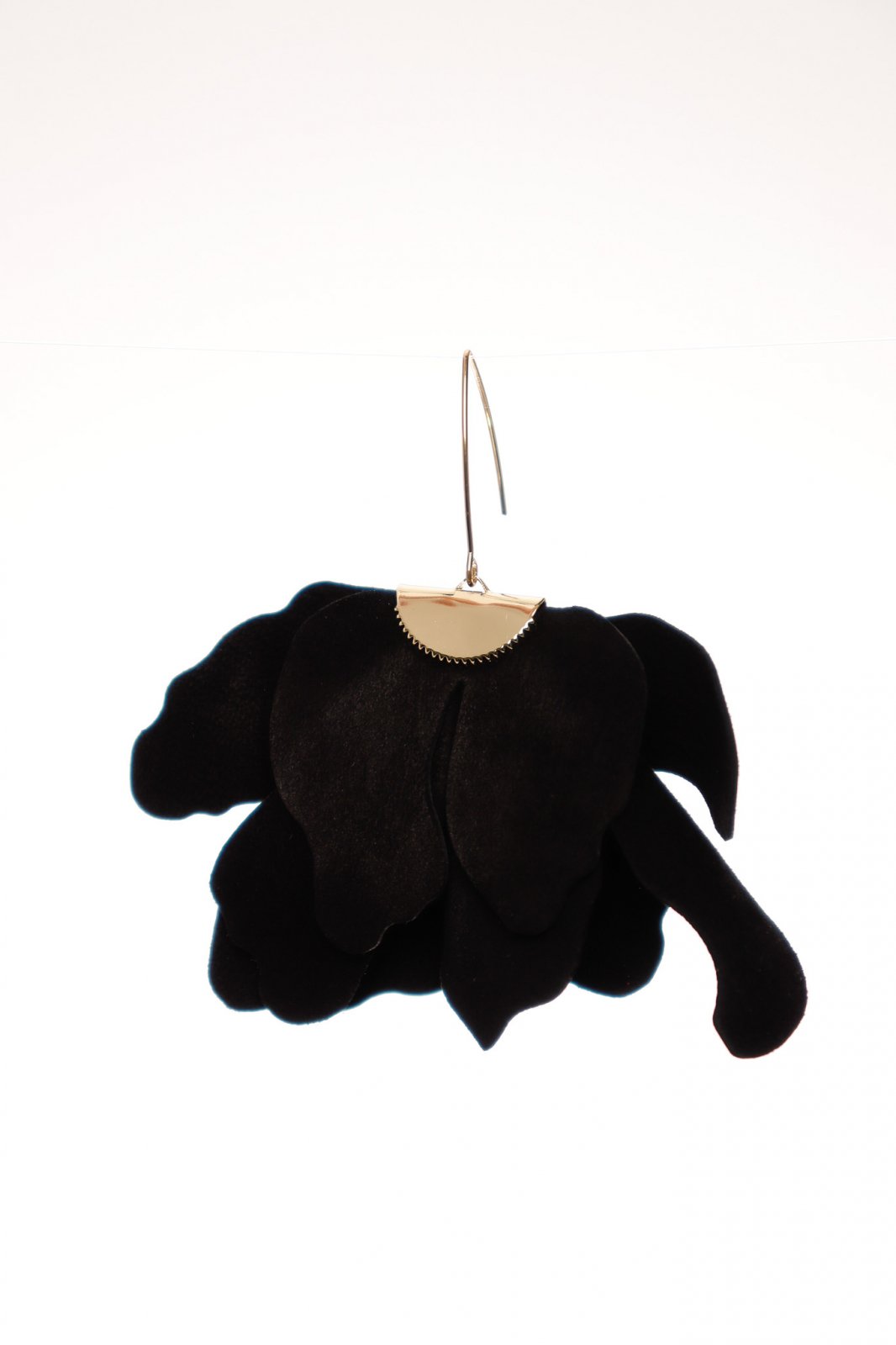 Cercei floare mare - Negru