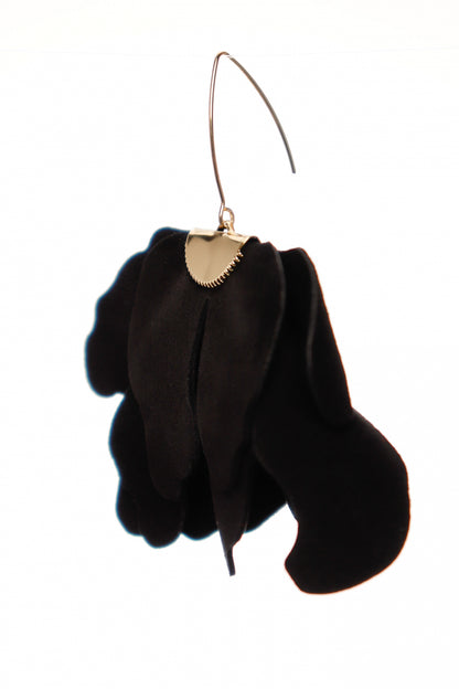 Cercei floare mare - Negru