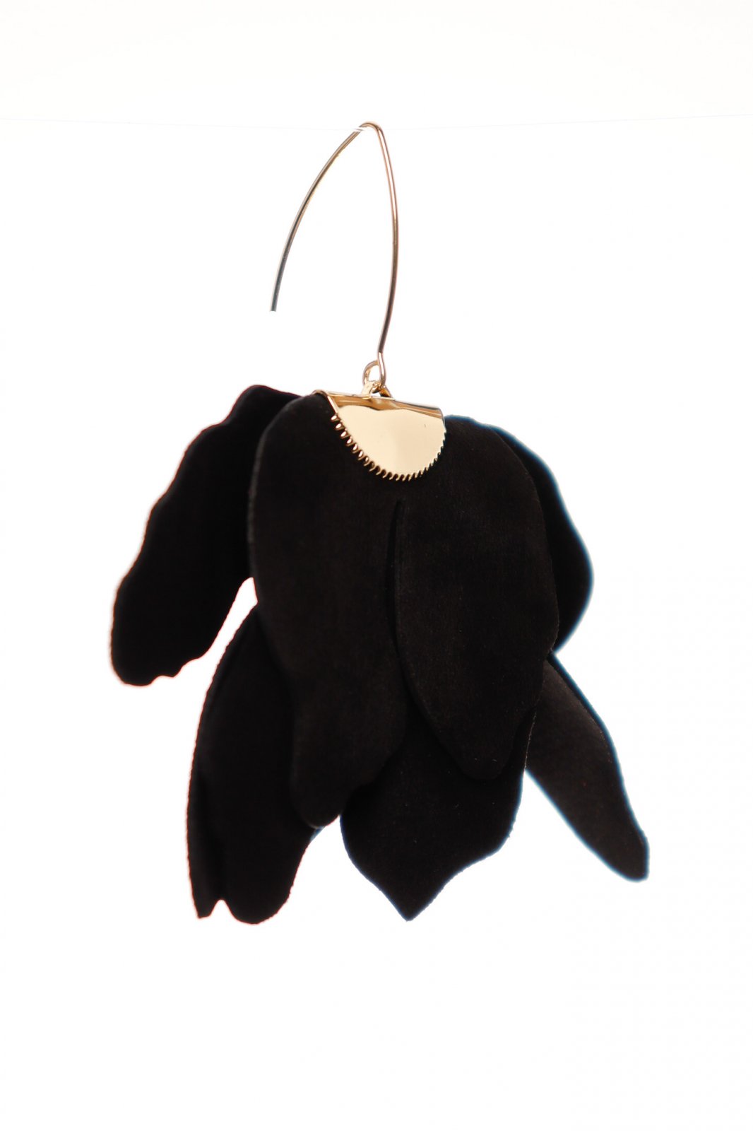 Cercei floare mare - Negru