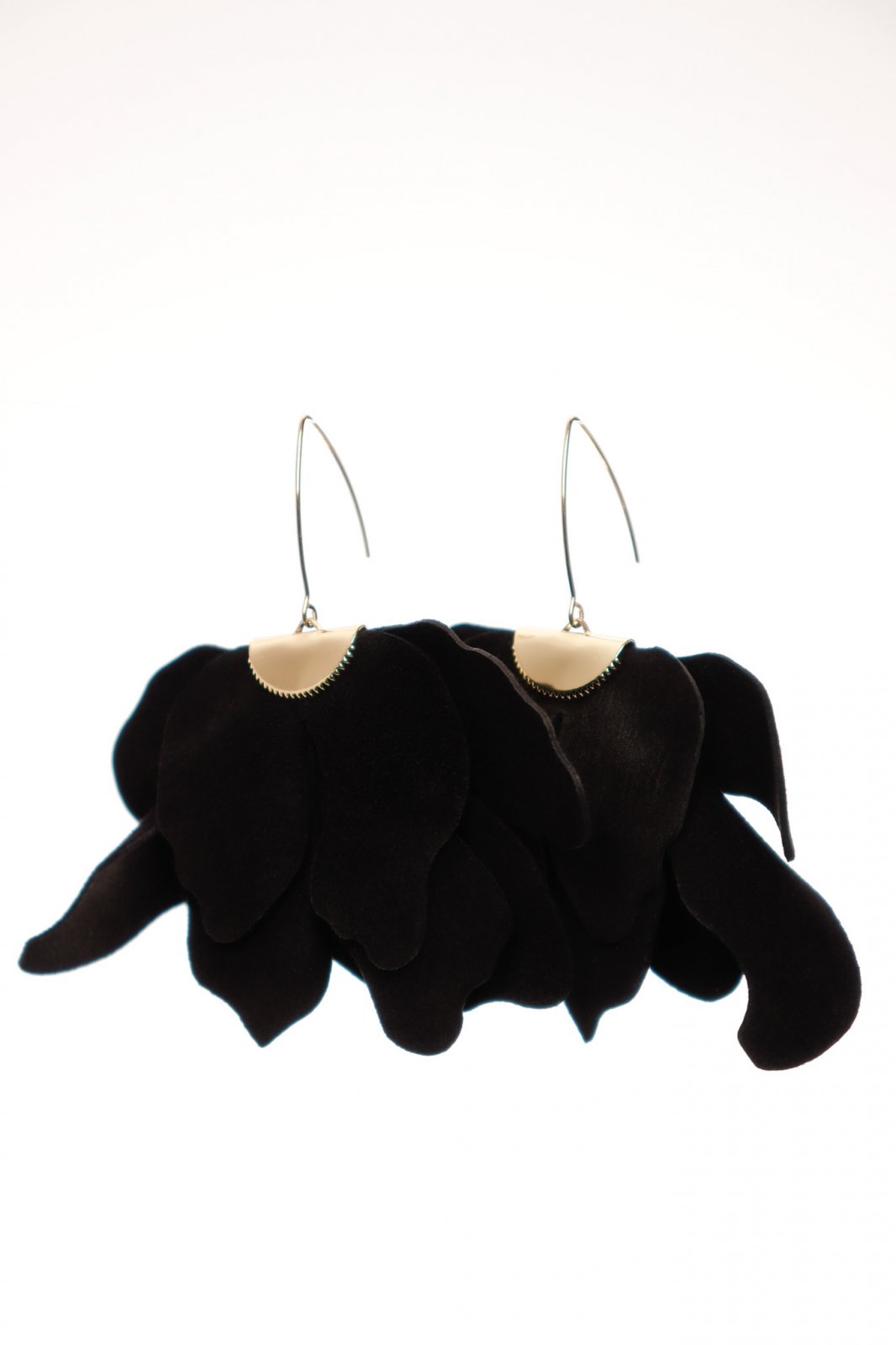 Cercei floare mare - Negru