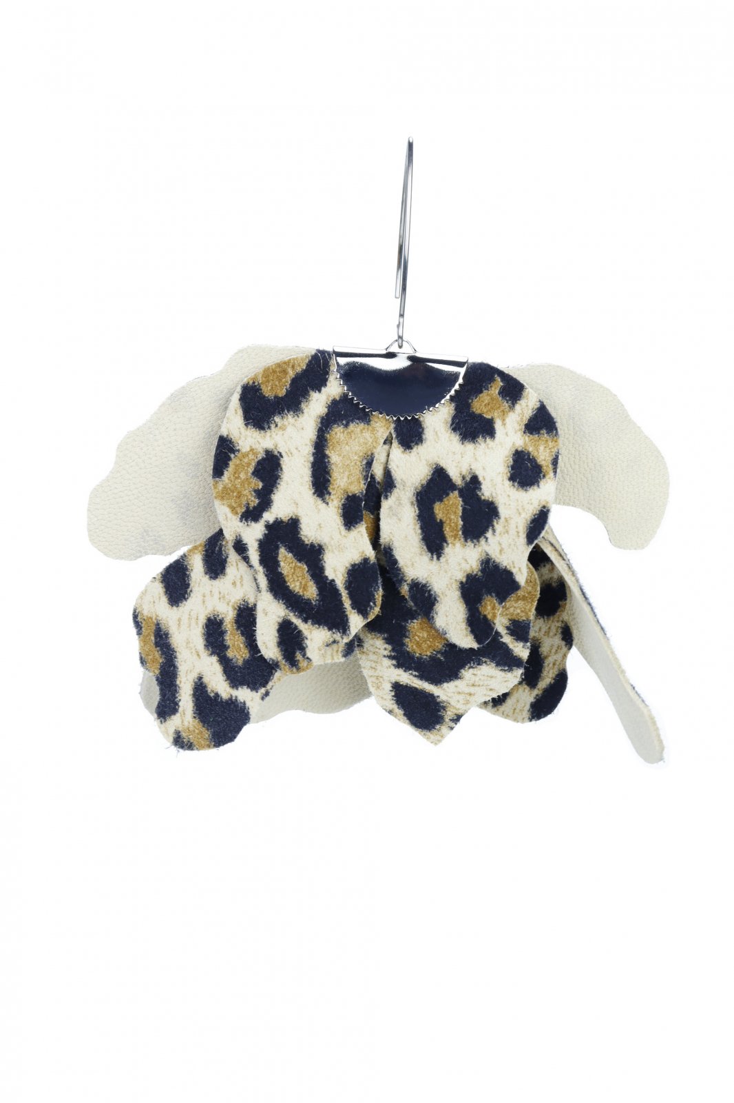 Large flower earrings - Leopard