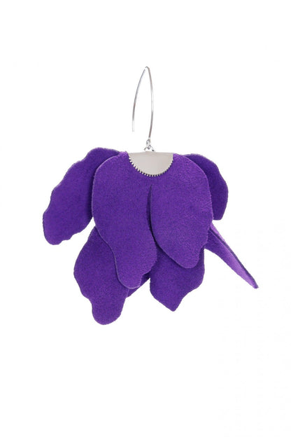 Cercei floare mare - Mov