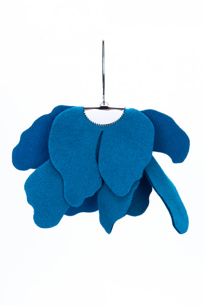 Cercei floare mare - Peacok Blue