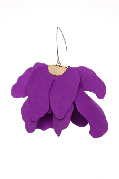 Cercei floare mare - Mov imperial