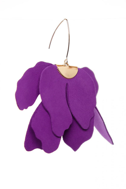 Cercei floare mare - Mov imperial