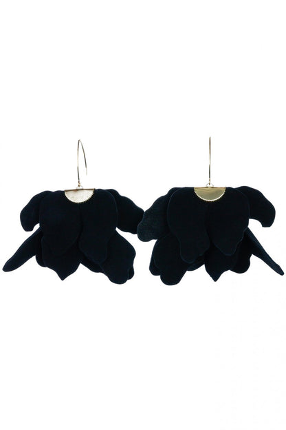 Cercei floare mare - Negri