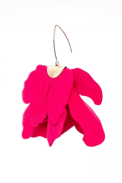 Cercei floare mare - Royal fuchsia