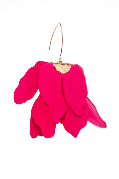 Cercei floare mare - Royal fuchsia