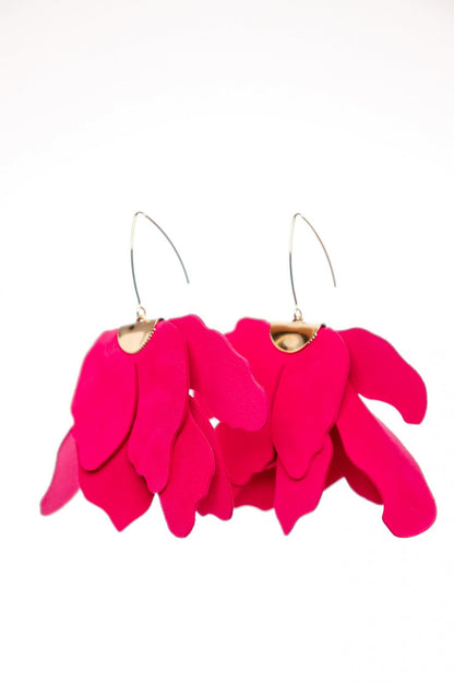 Cercei floare mare - Royal fuchsia