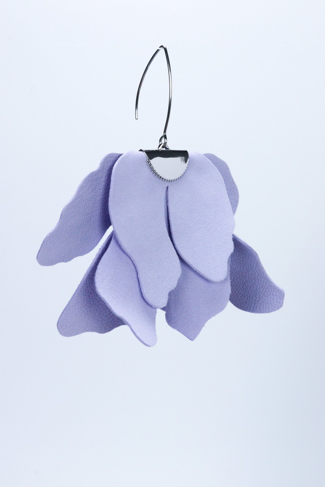 Large flower earrings - Lilac