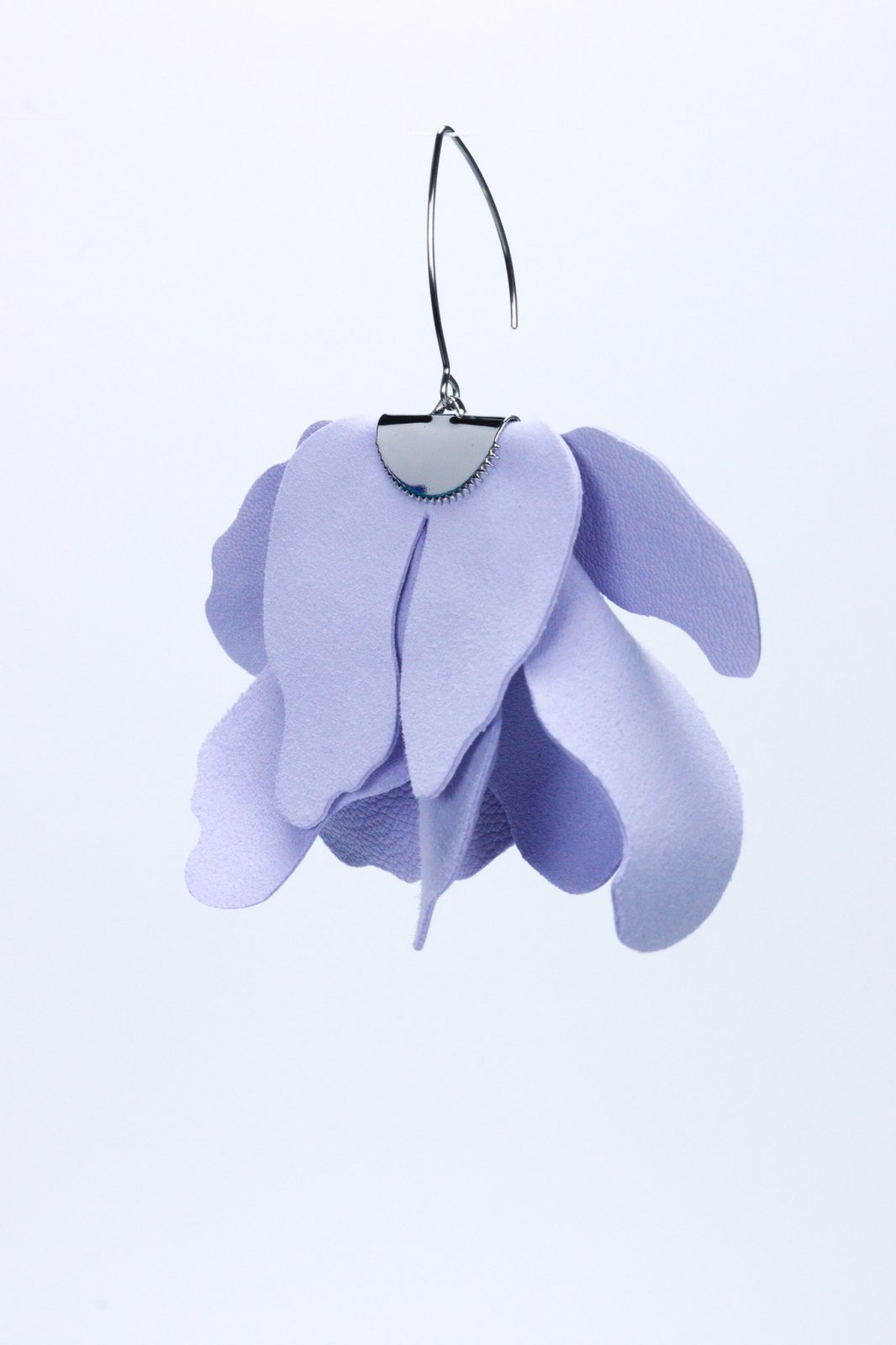 Large flower earrings - Lilac